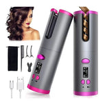 Portable Cordless Auto Hair Curler with 3 Temperature & Timer Settings