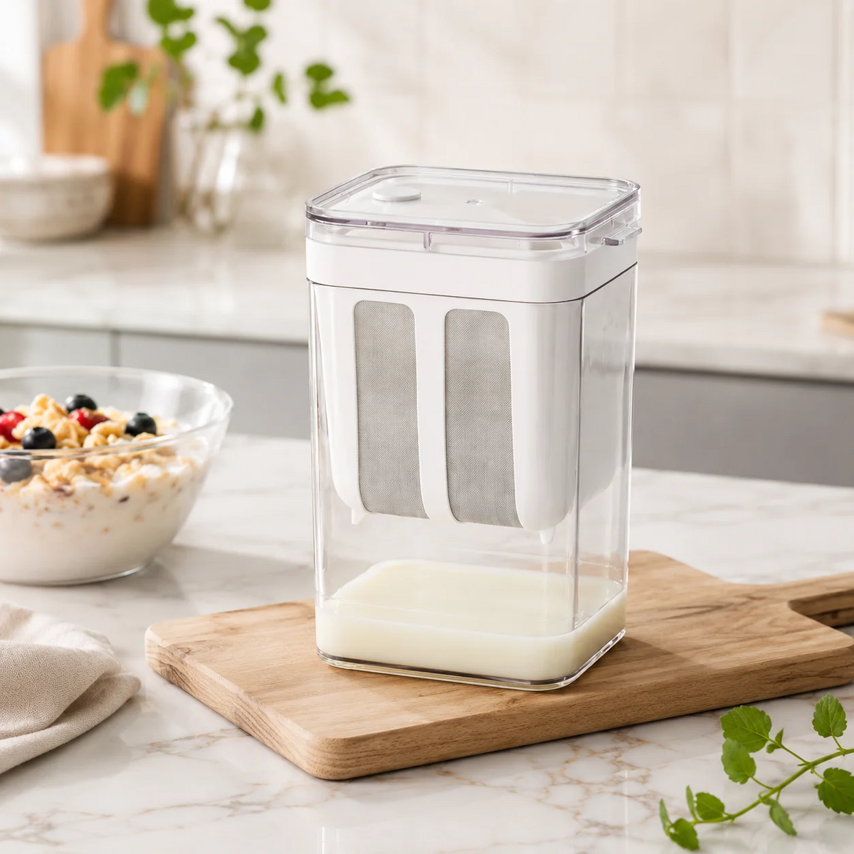 Yogurt Filter Stainless Steel Strainer - 1100ML Greek Yogurt Maker & Whey Separator