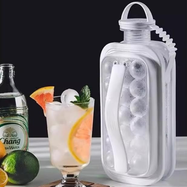 Portable Ice Ball Maker Bottle, Multi-Functional Ice Mold – Suitable for Home, Parties, and Travel
