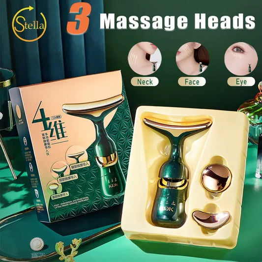 3-in-1 facial massager face lift microcurrent facial instrument anti-aging skin tightening machine facial massager