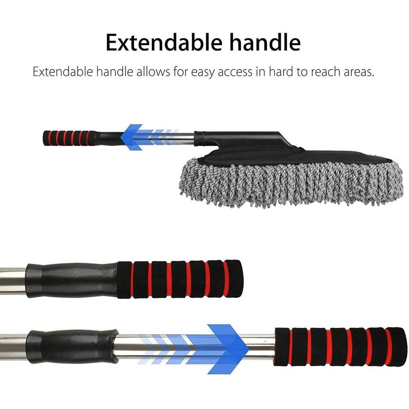 Big Duster and Wash Brush - Dusting for Car | Microfiber Expandable Wet & Dry Use Duster