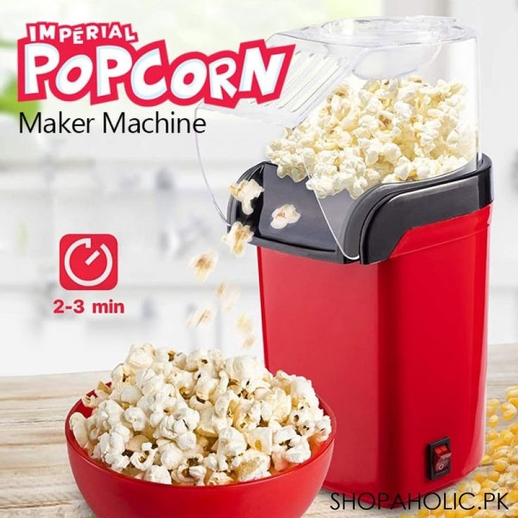 Mini Electric Popcorn Maker Hot Air Oil-Free Popcorn Machine for Home Use, Premium Qualiy PopCorn Maker Machine 1200V
