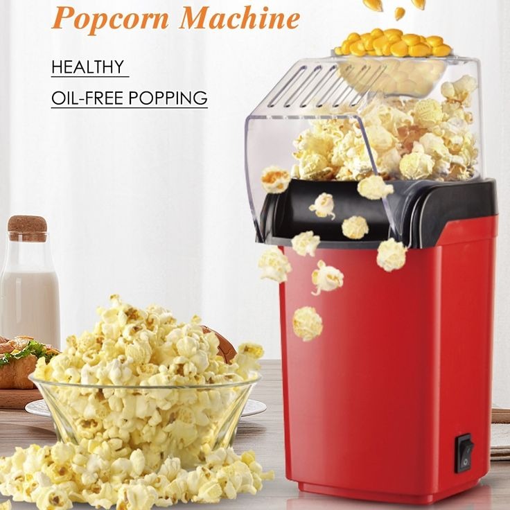 Mini Electric Popcorn Maker Hot Air Oil-Free Popcorn Machine for Home Use, Premium Qualiy PopCorn Maker Machine 1200V