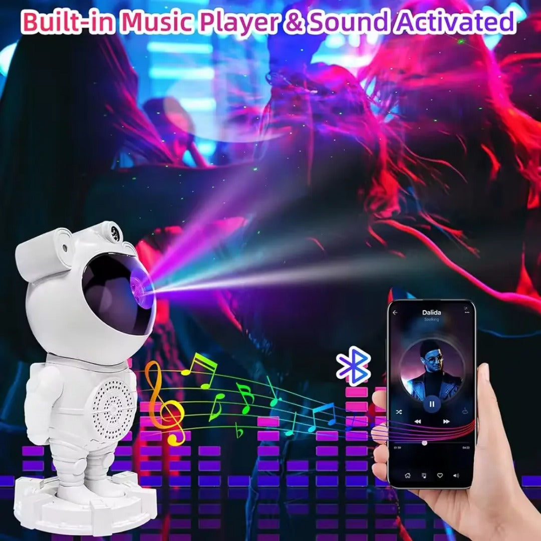 Astronaut Galaxy Star Projector Night Light with Remote Control- Bluetooth Speaker