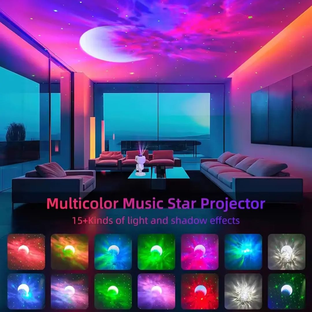 Astronaut Galaxy Star Projector Night Light with Remote Control- Bluetooth Speaker