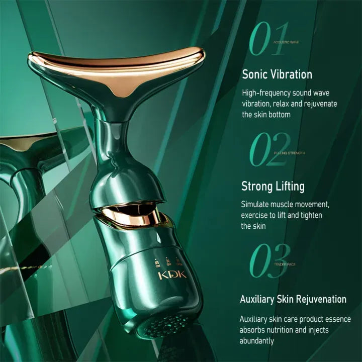 3-in-1 facial massager face lift microcurrent facial instrument anti-aging skin tightening machine facial massager