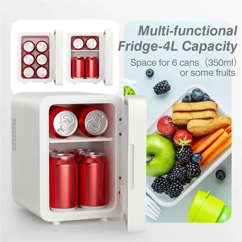 Compact Makeup Fridge: Cooler & Warmer for Car Use