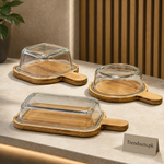 Kebab Serving Dish with Glass Lid – 3 Shapes