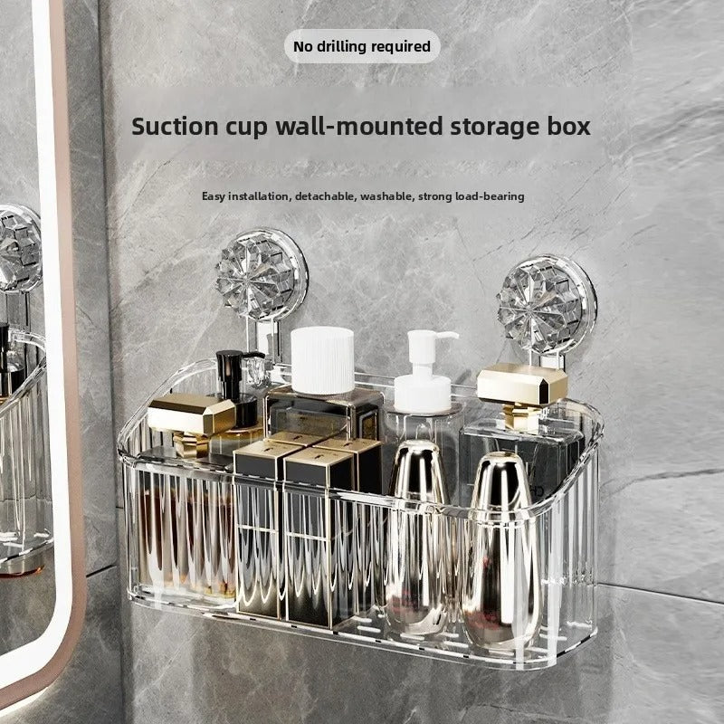 Luxury Suction Cup Storage Shelf – Drill-Free Wall Organizer