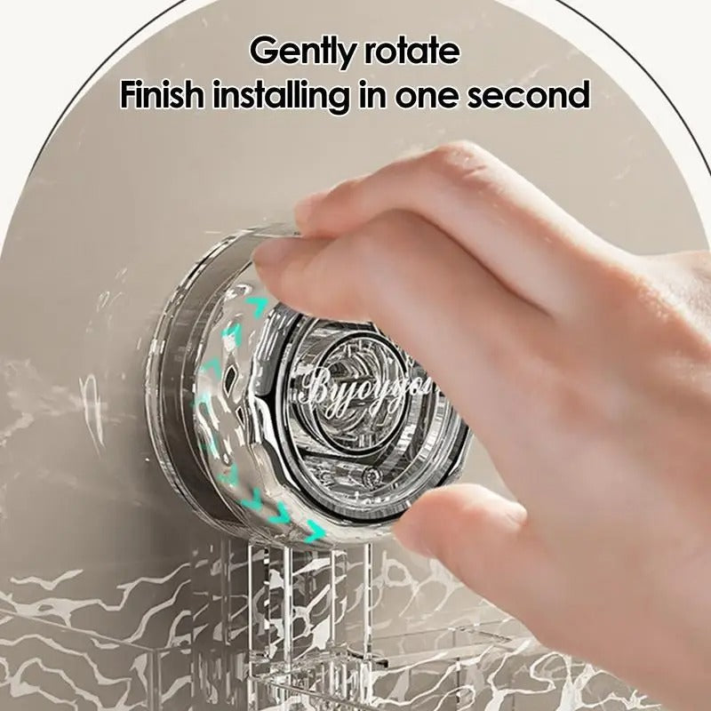 Acrylic Corner Suction Shelf – Drill-Free Bathroom Corner Rack