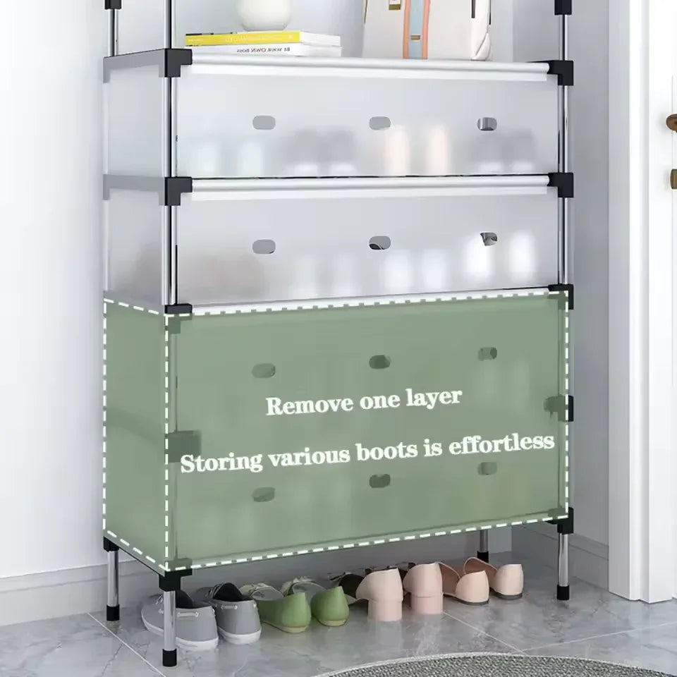 Multilayer Dustproof Shoe Rack – Spacious & Durable Home Organizer
