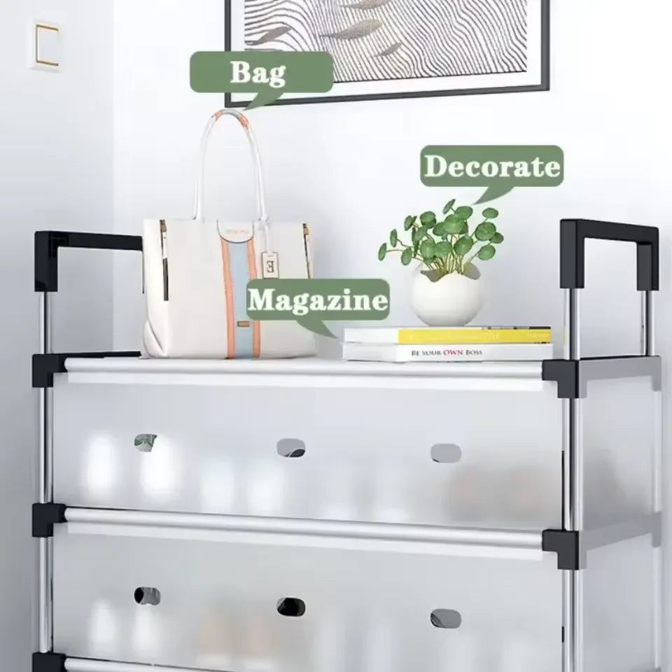 Multilayer Dustproof Shoe Rack – Spacious & Durable Home Organizer