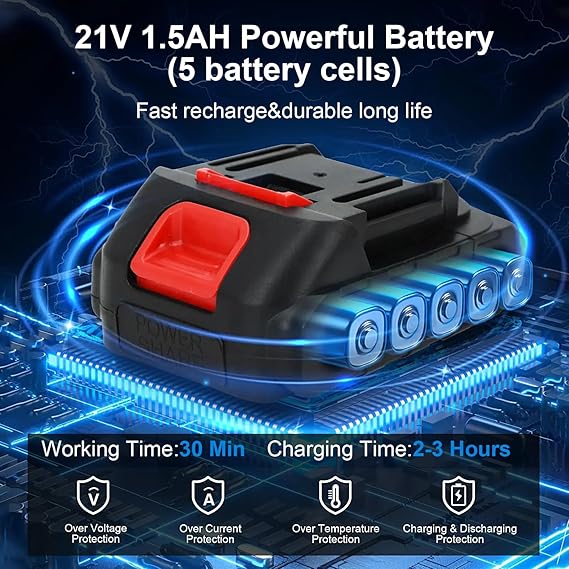 Portable High Pressure Washer with battery and 5M Tube, Wireless Car Pressure Washer Gun,