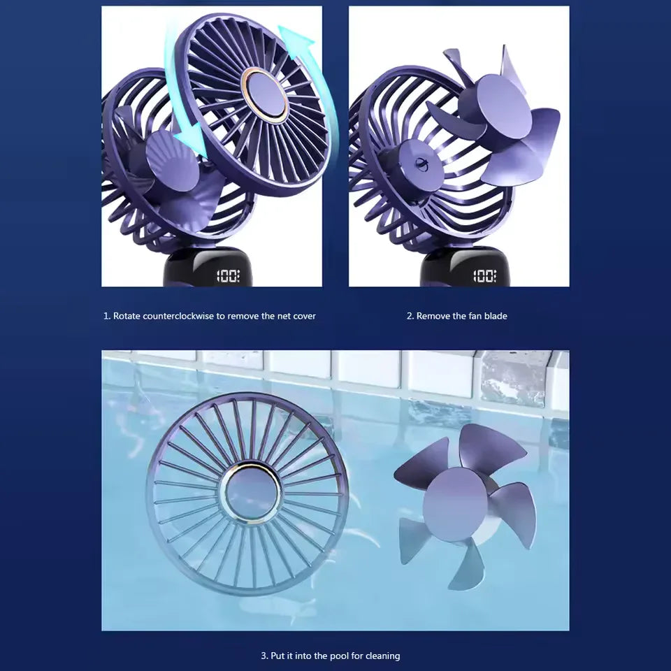 Foldable 5-Speed Rechargeable Portable Mini Fan