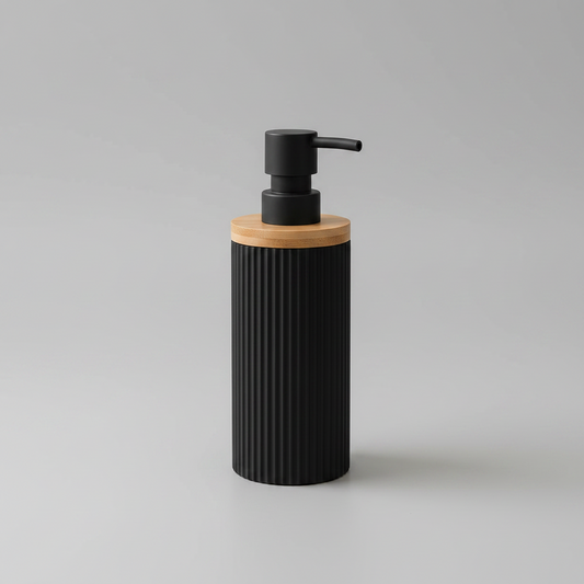 Ribbed Cylinder Refillable Liquid Soap Dispenser (each)