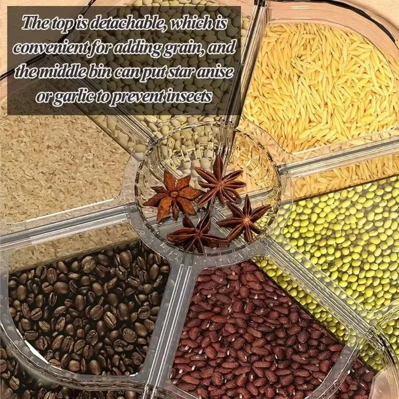 AJF 360° Rotating Rice Dispenser Airtight Grain Storage