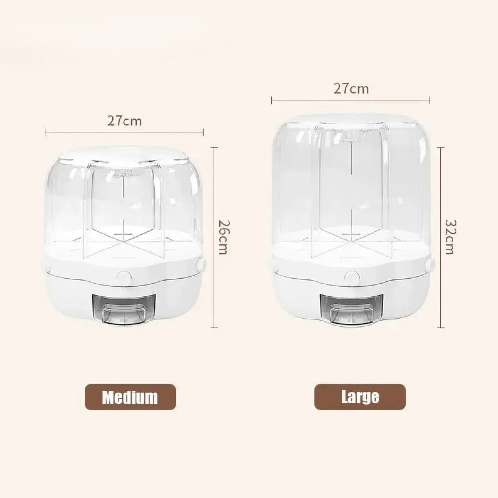 AJF 360° Rotating Rice Dispenser Airtight Grain Storage