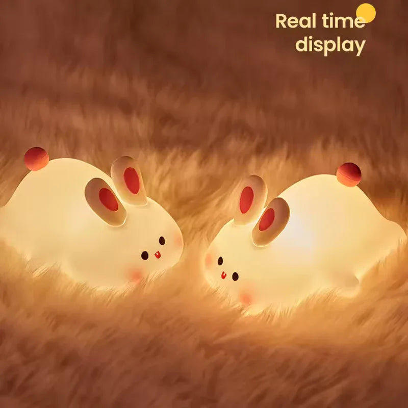 Cute Rabbit Desk Lamp – Soft LED Night Light for Bedroom & Kids Room