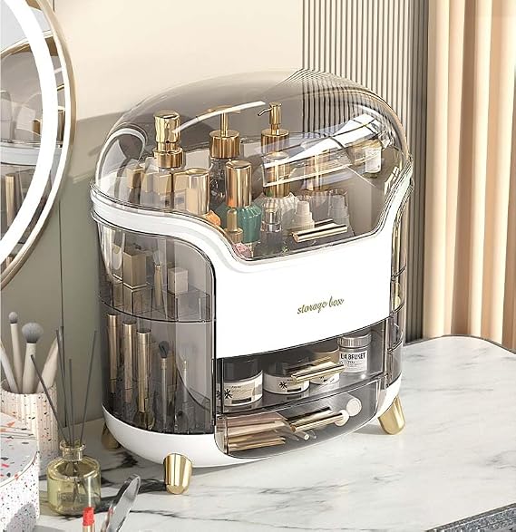 Makeup Organisers with Dust-Proof Cover | Premium Storage Box