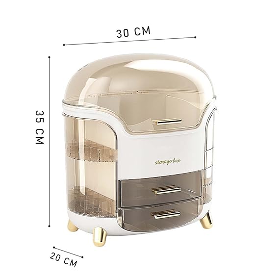 Makeup Organisers with Dust-Proof Cover | Premium Storage Box