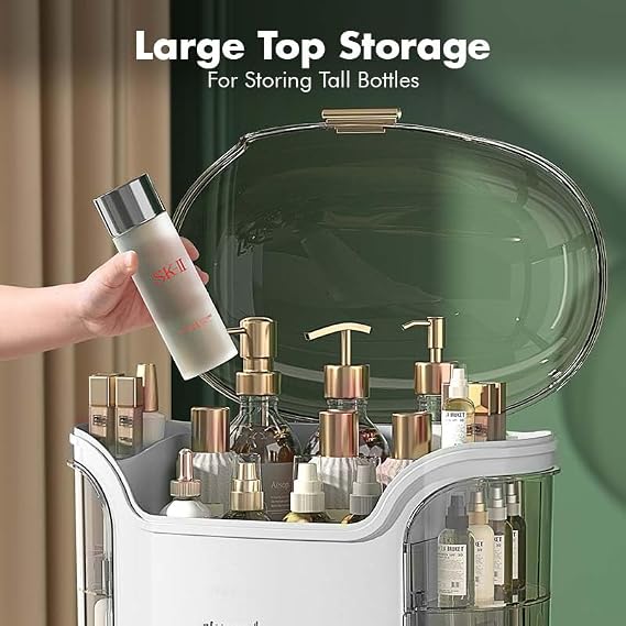 Makeup Organisers with Dust-Proof Cover | Premium Storage Box