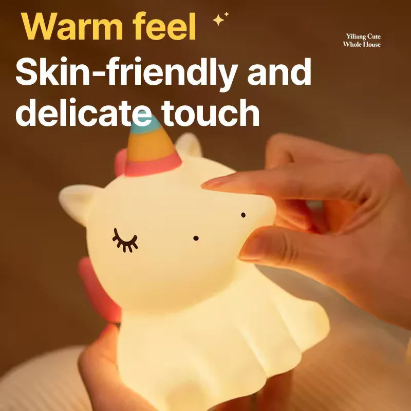 Unicorn LED Night Light Lamp with Adjustable Brightness