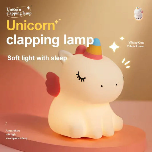 Unicorn LED Night Light Lamp with Adjustable Brightness